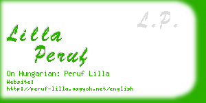 lilla peruf business card